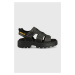Kožené sandály Caterpillar černá barva