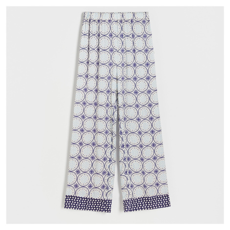 Reserved - Viskózové kalhoty s nohavicemi s kontrastními lemy - Vícebarevná