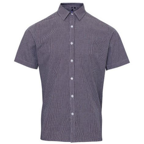 Premier Workwear Pánská bavlněná košile s krátkým rukávem PR221 Black