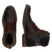 BULLBOXER Šněrovací boty tmavě hnědá / rubínově červená