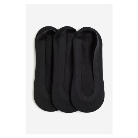 H & M - Neviditelné ponožky 3 kusy - černá H&M
