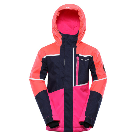 Alpine Pro Melefo Dětská lyžařská bunda KJCY265 diva pink