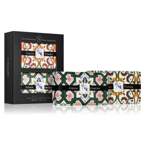 Castelbel Tile Santal Tonka + Green Sencha tuhé mýdlo dárková sada