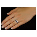 Stříbrný prsten VALERIA s přírodním safírem