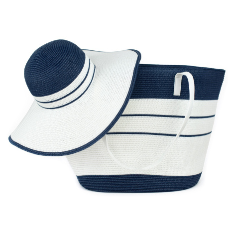 Plážová taška s kloboukem Art of Polo Navy | Modio.cz