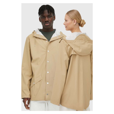 Nepromokavá bunda Rains 12010 Jacket béžová barva, přechodná, 12010.24-24Sand
