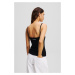 Top karl lagerfeld ikon patch tank top black