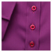 Dámská košile Long Size fialová s hladkým vzorem 12533