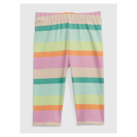 GAP Dětské pruhované organic capri legíny - Holky