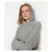 jiná značka TRENDYOL svetr s kapucí Barva: Šedá, Mezinárodní