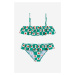 Dvoudílné dětské plavky Bobo Choses zelená barva