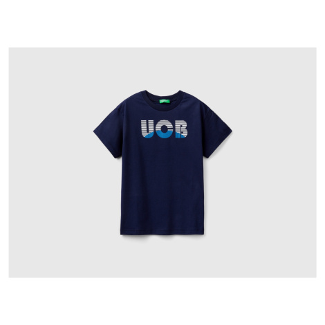 Benetton, 100% Organic Cotton T-shirt With Logo United Colors of Benetton