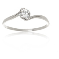 Dámský stříbrný prsten s čirým zirkonem STRP0547F