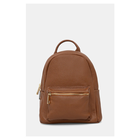 Kožený batoh Answear.LAB dámský, hnědá barva, malý