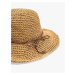 Koton Straw Fedora Hat with Ribbon Detail