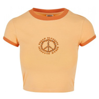 Ladies Stretch Jersey Cropped Tee - paleorange/vintageorange