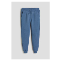 H & M - Kalhoty jogger z žerzejového úpletu interlock - modrá