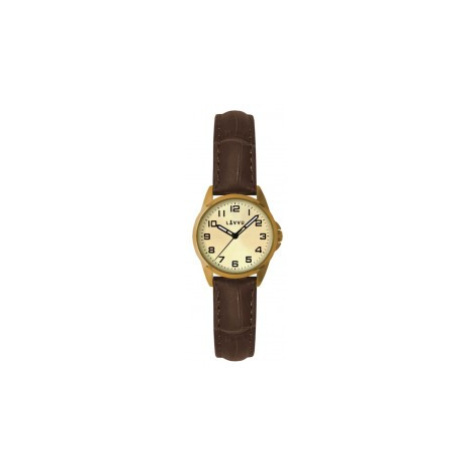 LAVVU Dámské hodinky STOCKHOLM Small Champagne na koženém řemínku LWL5017