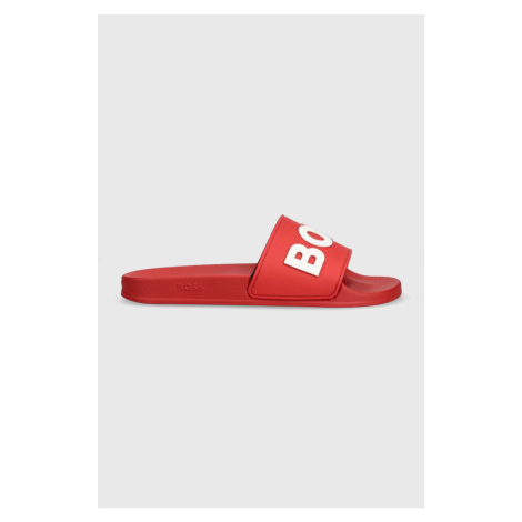 Pantofle BOSS Kirk pánské, červená barva, 50488911 Hugo Boss