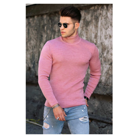 Madmext Powder Gray Turtleneck Men's Sweater 4712