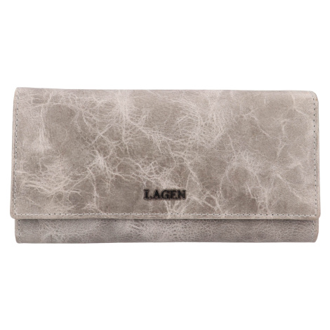 Malá dámská kožená peněženka Lagen Dorote - šedá