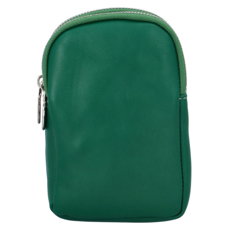 Luxusní dámské kožené MINI crossbody Lucho, tmavě zelená Delami Vera Pelle