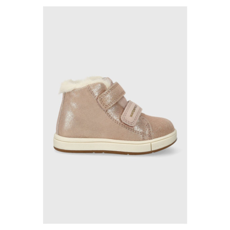 Dětské semišové sneakers boty Geox B364ZA 07722 B TROTTOLA WPF růžová barva