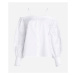 Halenka karl lagerfeld off shoulder embroidery top white