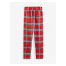 Červené pánské kostkované pyžamo Celio