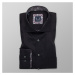 Pánská košile Slim Fit černá s barevným vzorem paisley 12801