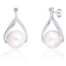 JwL Luxury Pearls Jemné stříbrné náušnice s pravou perlou JL0653
