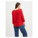Červený dámský žebrovaný svetr s.Oliver