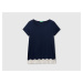 Benetton, Flowy Top With Lace Edge