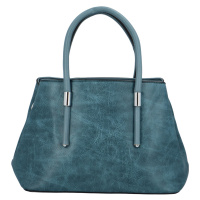 Elegantní dámská koženková kabelka do ruky  Antonella,  světle modrá