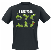 Tierisch T-Rex Yoga Tričko černá