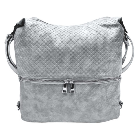 Velký světle šedý kabelko-batoh 2v1 s praktickou kapsou Tapple