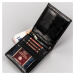 Pánská kožená peněženka Peterson PTN N01-VT černá