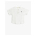 Koton Mandarin Collar T-Shirt Cotton with Embroidery Detail