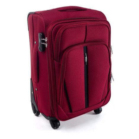 Rogal Červený nepromokavý cestovní kufr "Practical" s expanderem - M (35l)