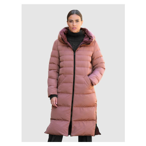 Prošívaný kabát s oboustrannou funkcí Alba Moda Růžová