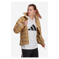 Bunda adidas Itavic 3-Stripes Midweight dámská, béžová barva, zimní, oversize, GQ2344-cream