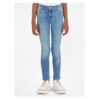 Modré holčičí skinny fit džíny Calvin Klein Jeans