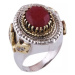 AutorskeSperky.com - Stříbrný prsten s rubínem - S382
