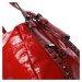 Lesklá dámská kabelka Betania, červená