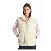 LC Waikiki Women's High Collar Plain Puffer Vest