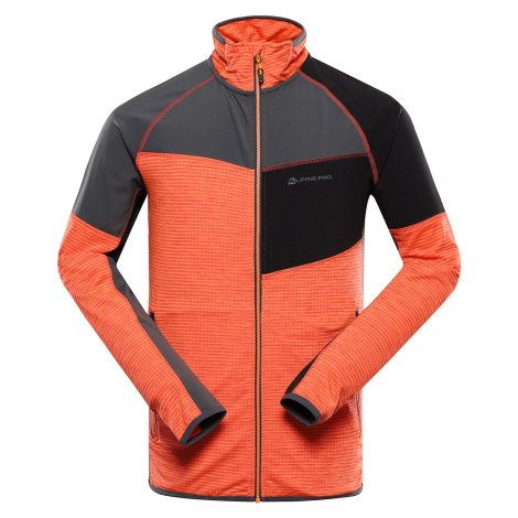 Oranžové pánské sportovní mikiny se zapínáním