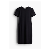 H & M - Tričkové šaty z mikrovlákna - černá