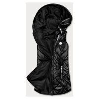 Černá dámská vesta s kapucí (B0129-1)