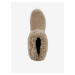 Světle hnědé dámské kotníkové semišové zimní boty s umělým kožíškem Geox Dalyla