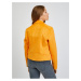 Oranžová dámská koženková bunda v semišové úpravě ORSAY